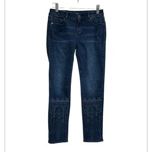 Miss Me Girls Jean Size 14 Skinny Ankle Denim Embroidered NWT